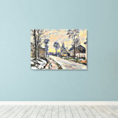 Monet - Weg naar Louveciennes, Impressionisme Canvas Afdruk (Insitu (Houten vloer))