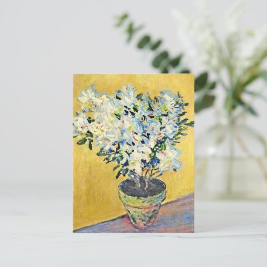 Monet - White Azaleas in a Pot,  Briefkaart (Staand voorkant)