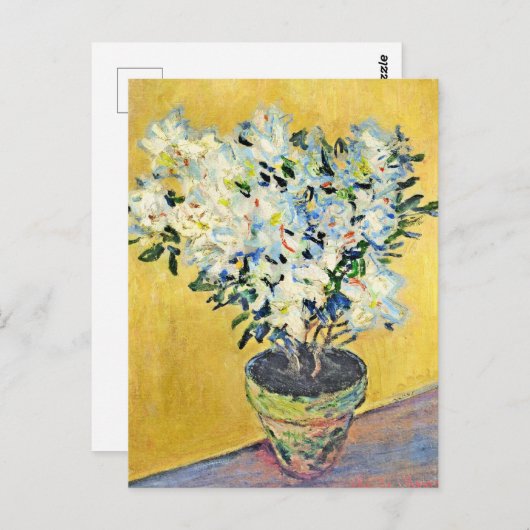 Monet - White Azaleas in a Pot,  Briefkaart (Voorkant / Achterkant)
