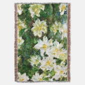 Monet - White Clematis, beroemd bloemschilderij Deken (Voorkant Verticaal)