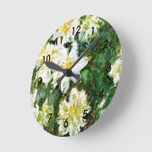 Monet - White Clematis, beroemd bloemschilderij Ronde Klok (Hoek)