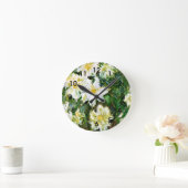 Monet - White Clematis, beroemd bloemschilderij Ronde Klok (Huis)