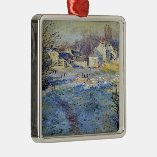 Monet - White Frost artwork Metalen Ornament (Rechts)