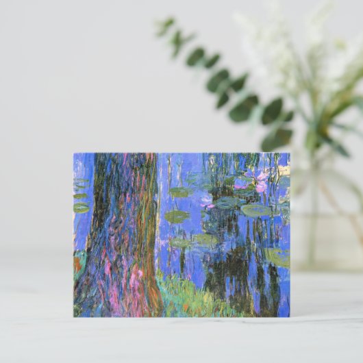 Monet - Wilde en Water Lily Pond Briefkaart (Staand voorkant)