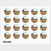 Monet - Wilde klaprozen bij Argenteuil, Ronde Sticker (Vel)