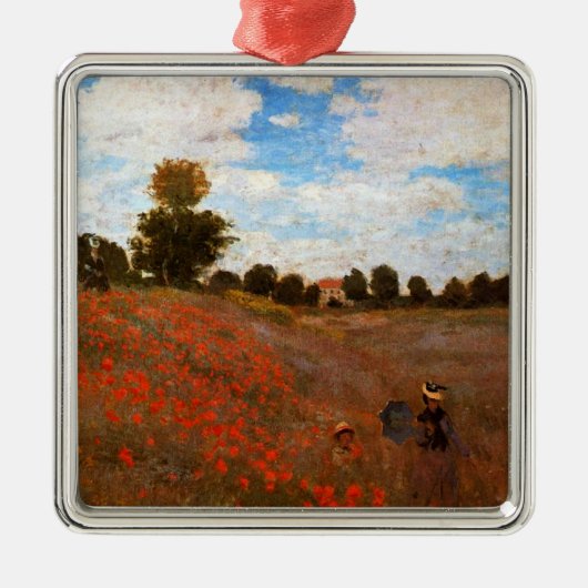 Monet - Wilde papavers Metalen Ornament (Voorkant)