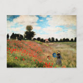 Monet - Wilde papavers nabij Argenteuil, mooie kun Briefkaart (Voorkant)