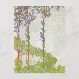 Monet Wind Effect Poplars  Landschap Briefkaart