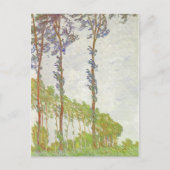 Monet Wind Effect Poplars  Landschap Briefkaart (Voorkant)