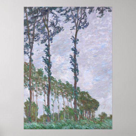 Monet - Wind Effect-serie van de populieren Poster (Voorkant)