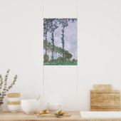 Monet - Wind Effect-serie van de populieren Poster (Keuken)