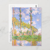 Monet Wind Poplars in Sun landschap Briefkaart (Voorkant / Achterkant)