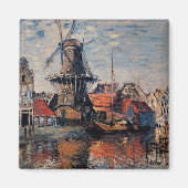 Monet - Windmolen op het Onbekende Canal-Amsterdam Magneet (Voorkant)