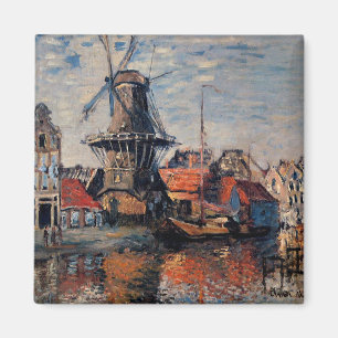 Monet - Windmolen op het Onbekende Canal-Amsterdam Magneet