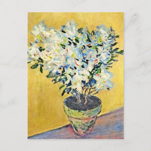 Monet - Witte Azalea's in een Pot, Briefkaart (Voorkant)