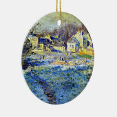 Monet - witte vorst keramisch ornament (Rechts)