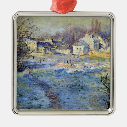Monet - Witte Vorst kunstwerk Metalen Ornament (Voorkant)