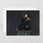 Monet Woman in Green Dress Briefkaart (Voorkant / Achterkant)