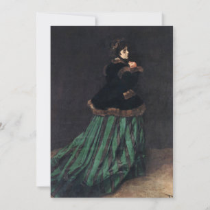 Monet Woman in Green Dress Kaart