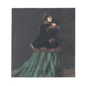 Monet Woman in Green Dress Notitieblok (Voorkant)