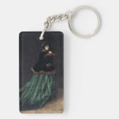 Monet Woman in Green Dress Sleutelhanger (achterkant)