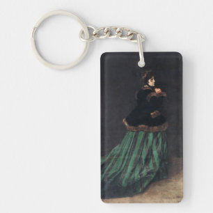 Monet Woman in Green Dress Sleutelhanger