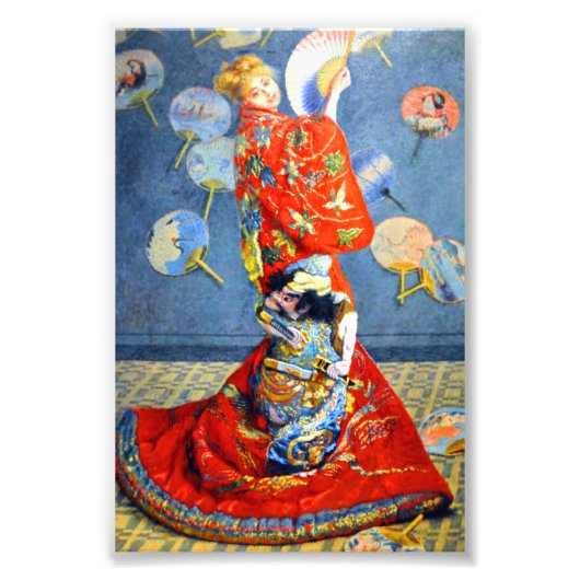 Monet Woman in het Japanse kostuum Foto Afdruk (Voorkant)