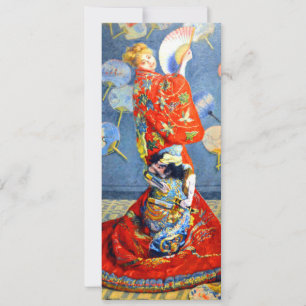 Monet Woman in het Japanse kostuum Kaart