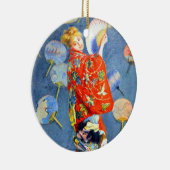 Monet Woman in het Japanse kostuum Keramisch Ornament (Rechts)