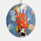 Monet Woman in het Japanse kostuum Keramisch Ornament (Links)