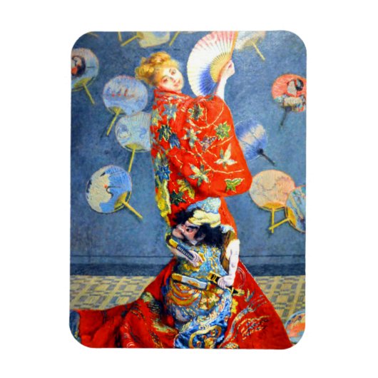 Monet Woman in het Japanse kostuum Magneet (Verticaal)