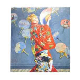 Monet Woman in het Japanse kostuum Notitieblok