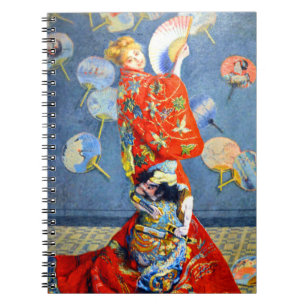 Monet Woman in het Japanse kostuum Notitieboek