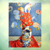Monet Woman in het Japanse kostuum Raamsticker (Vel 3)