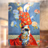 Monet Woman in het Japanse kostuum Raamsticker (Vel 2)