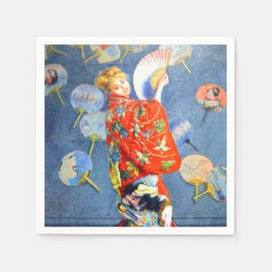 Monet Woman in het Japanse kostuum Servet