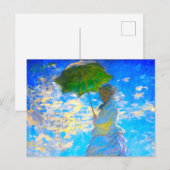 Monet Woman met een parasol Aankondigingskaart (Voorkant / Achterkant)