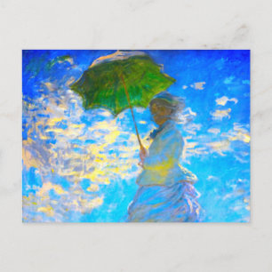 Monet Woman met een parasol Aankondigingskaart