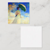 Monet Woman met een parasol die recht onder ogen s Informatiekaartje (Voorkant / Achterkant)
