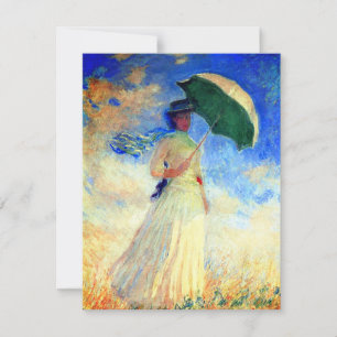 Monet Woman met een parasol die recht onder ogen s Kaart