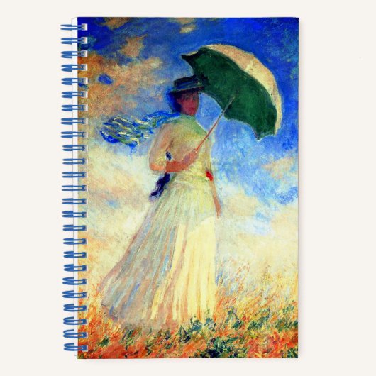 Monet Woman met een parasol die recht onder ogen s Notitieboek (Voorkant)