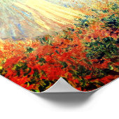 Monet Woman met een parasol die recht onder ogen s Poster (Hoek)