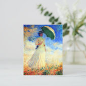 Monet Woman met een parasol die recht onder ogen s Save The Date (Staand voorkant)