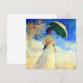 Monet Woman met een parasol die recht onder ogen s Save The Date (Voorkant / Achterkant)