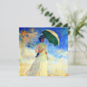 Monet Woman met een parasol die recht onder ogen s Save The Date (Staand voorkant)