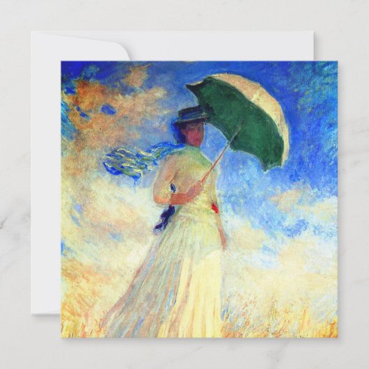 Monet Woman met een parasol die recht onder ogen s Save The Date (Voorkant)