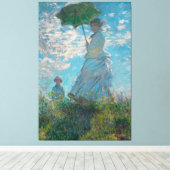 Monet Woman met een Parasol Fine Art Canvas Afdruk (Insitu (Houten vloer))