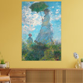 Monet Woman met een Parasol Fine Art Canvas Afdruk (Insitu (Woonkamer))