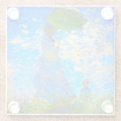 Monet Woman met een parasol Glazen Onderzetter (Achterkant)