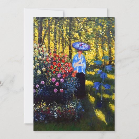 Monet Woman met een parasol in de tuin Aankondiging (Voorkant)